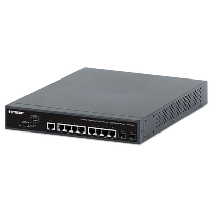 Switch PoE++ 10 ports L2+ entièrement géré avec 8 ports Gigabit Ethernet et 2 liaisons montantes SFP