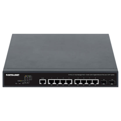 Switch PoE++ 10 ports L2+ entièrement géré avec 8 ports Gigabit Ethernet et 2 liaisons montantes SFP